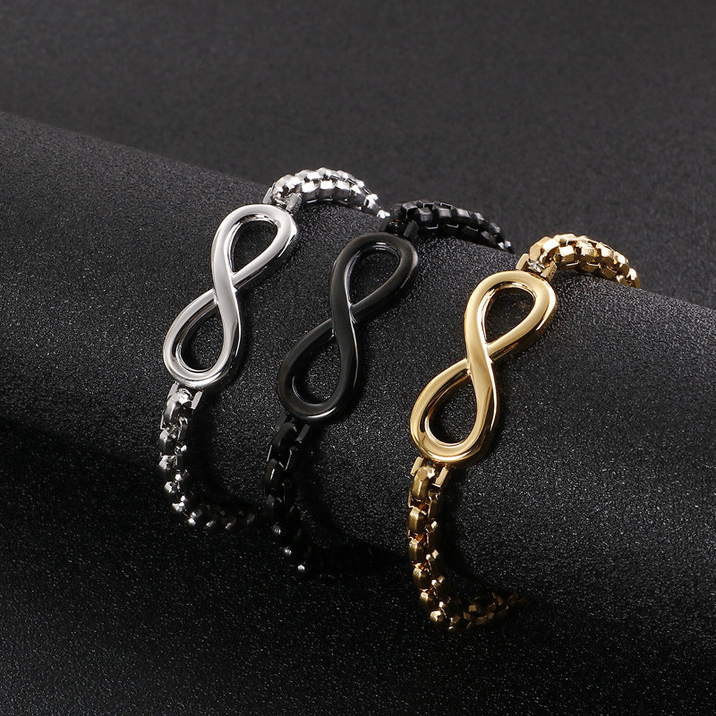Plainly stainless steel jewelry in gold, silver, and black