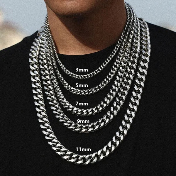 The Everyday Cuban 5mm stainless steel Cuban link chain